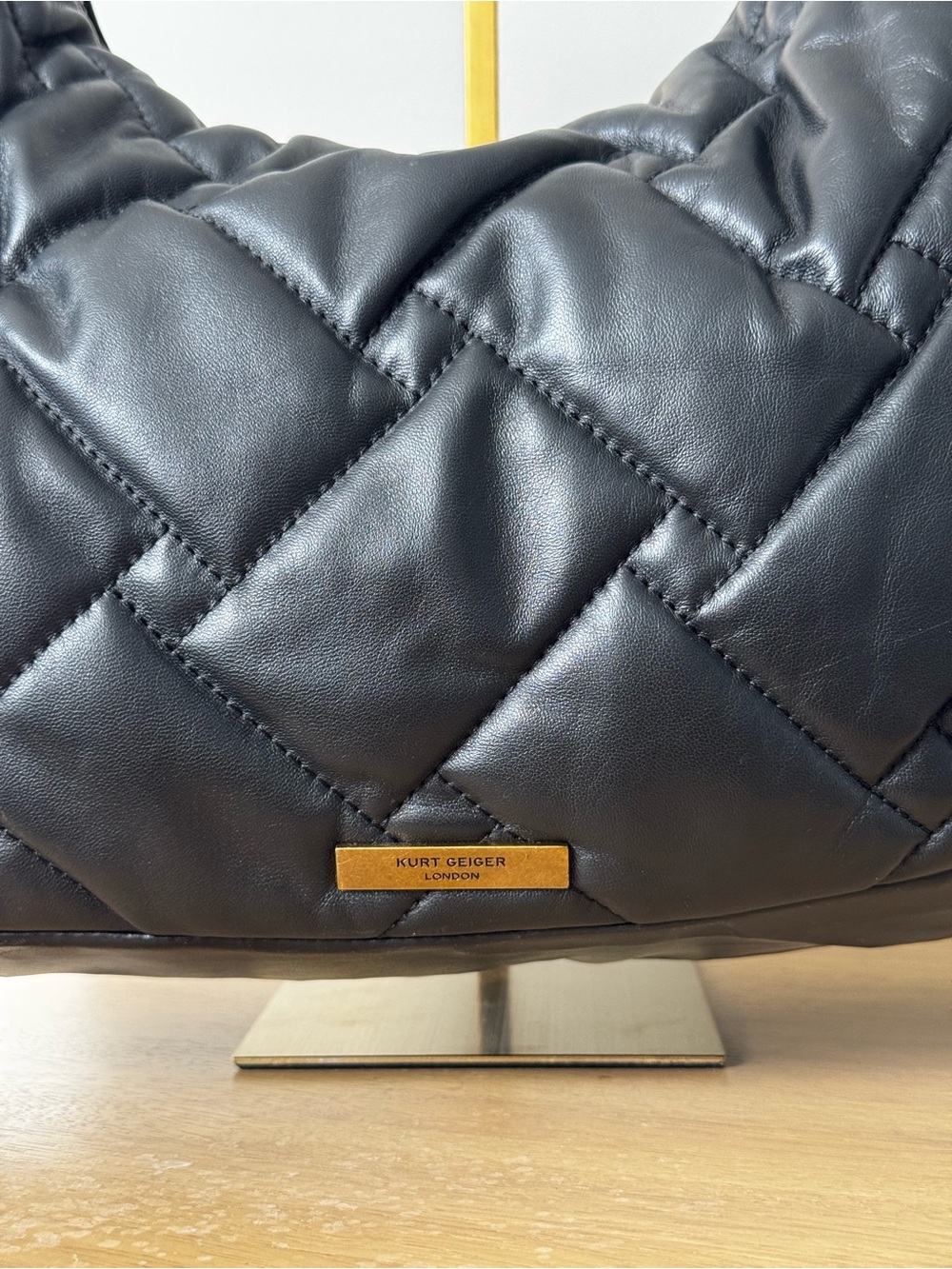 Kurt Geiger | London Kensington Soft Quilted Leather Hobo Bag - Picture 6 of 12